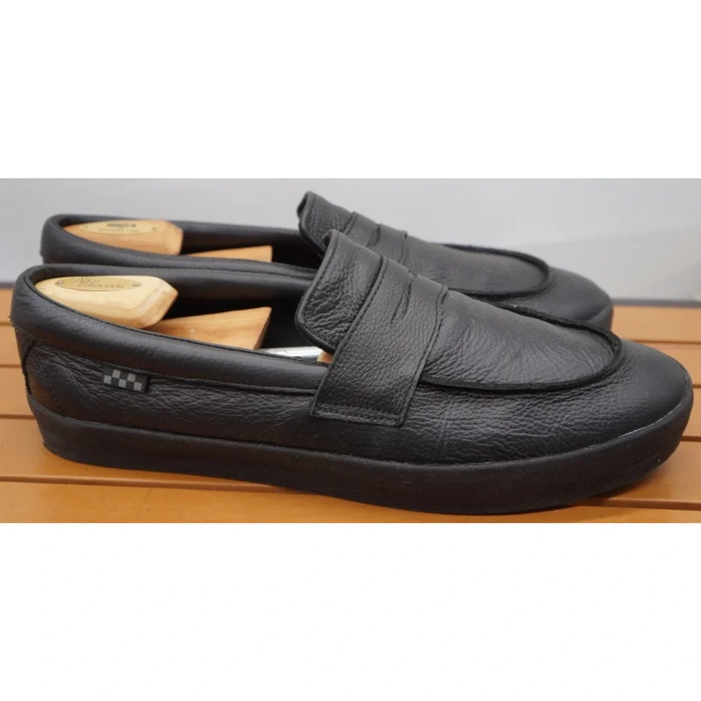 Vans Skate Leather Loafer - Black Size 13